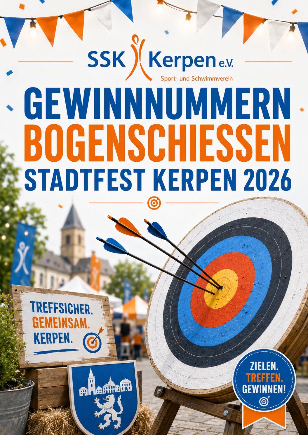 Bild für Sportart Gewinnnummern Bogenschießen beim Stadtfest Kerpen 2026